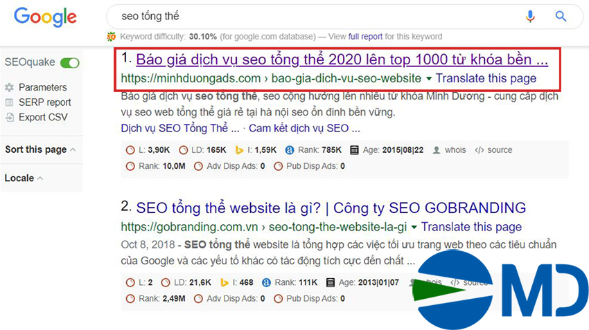 dịch vụ seo web lên top