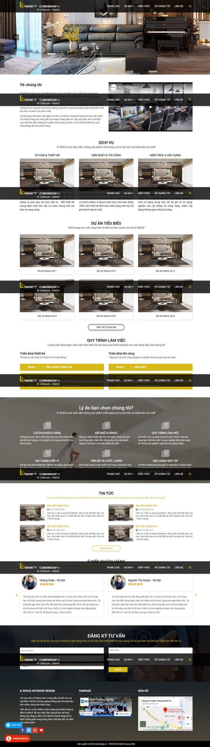 thiết kế web thiết kế nội thất best design