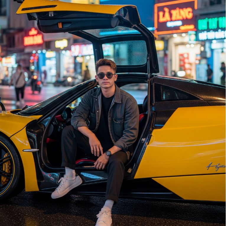 TREND NGỒI TRONG SIÊU XE