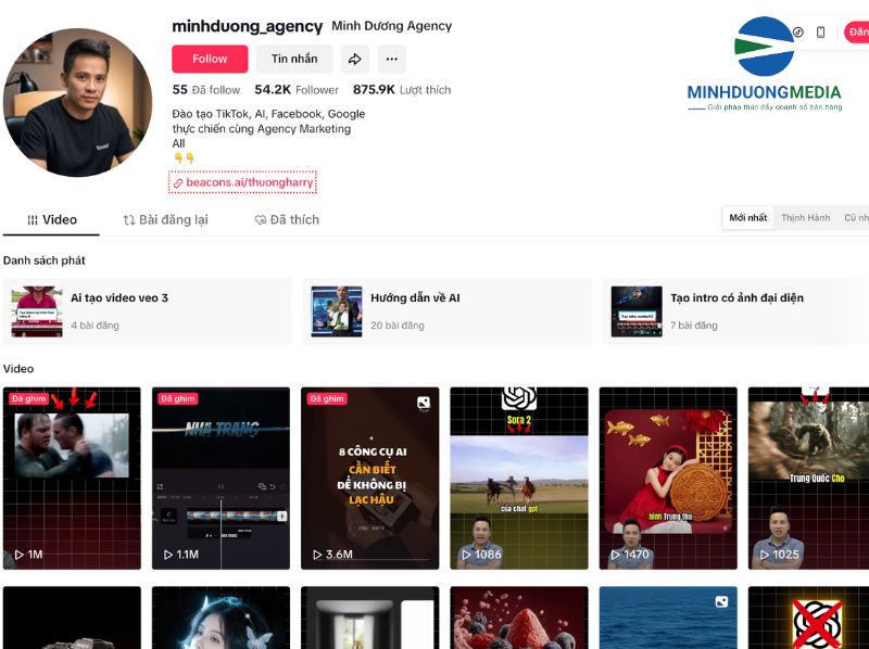 Kênh tiktok về chủ đề về giáo dục – chia sẻ kiến thức