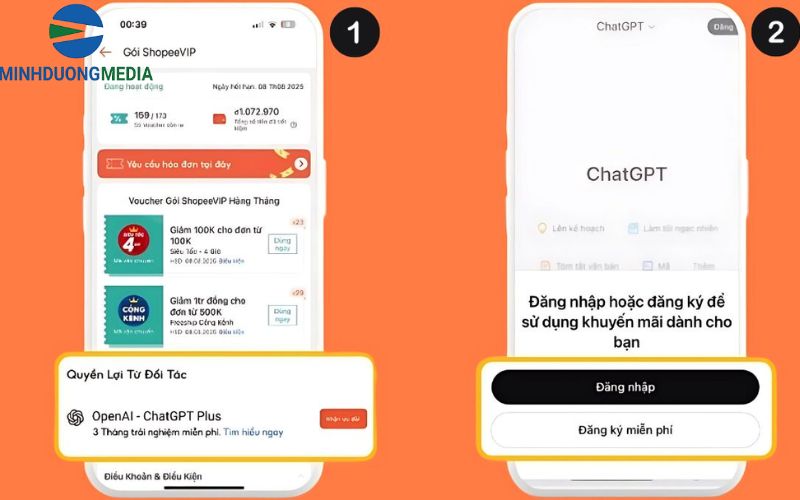 Cách nhận 3 tháng Tài khoản GPT Plus miễn phí bằng Shopee Vip