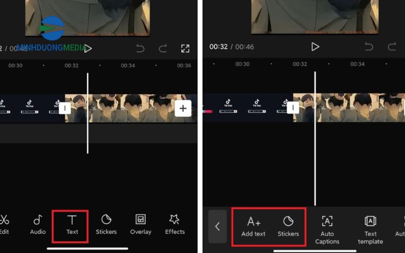 Cách thêm nhãn dán và văn bản