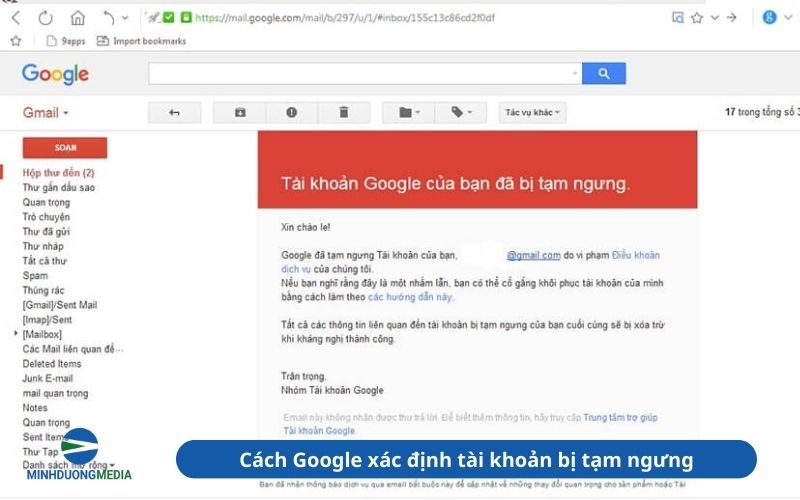 Cách Google xác định tài khoản bị tạm ngưng