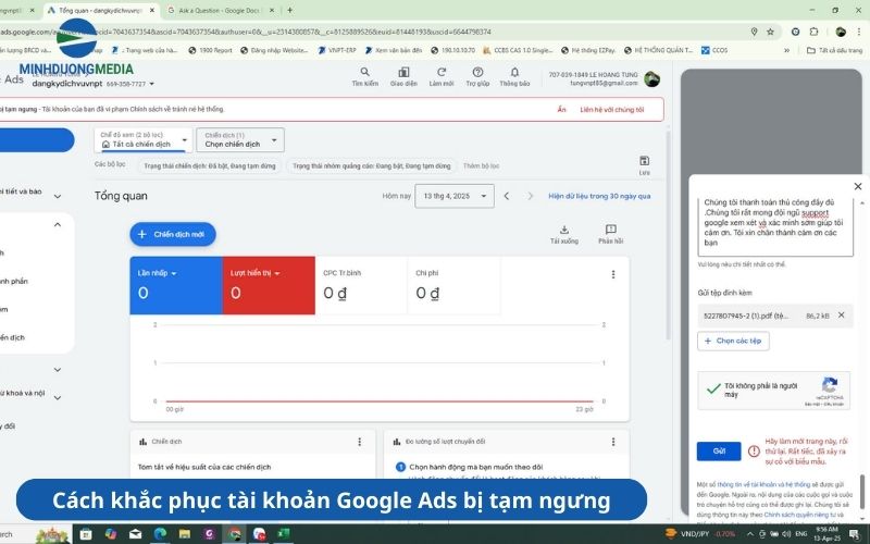 Cách khắc phục tài khoản Google Ads bị tạm ngưng