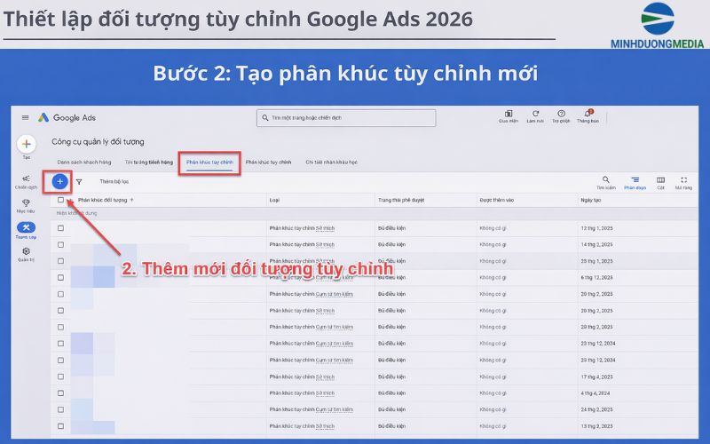 Tạo phân khúc tùy chỉnh mới