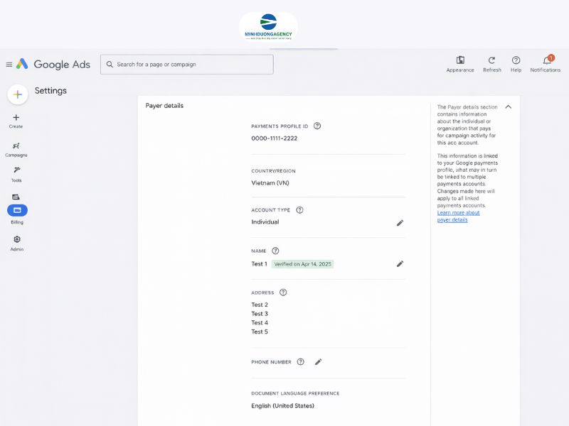Lưu thay đổi hồ sơ sau chỉnh sửa