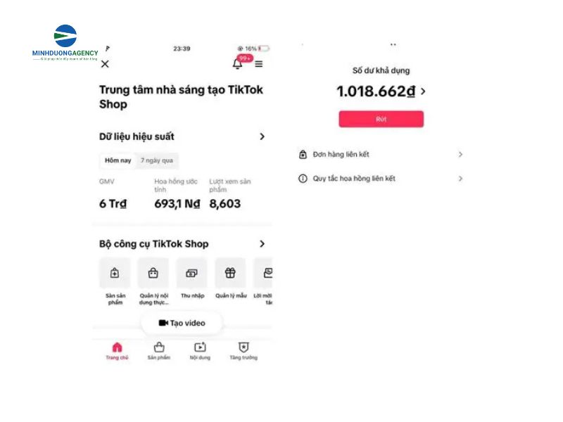 Affiliate TikTok giúp tạo thu nhập thụ động lớn