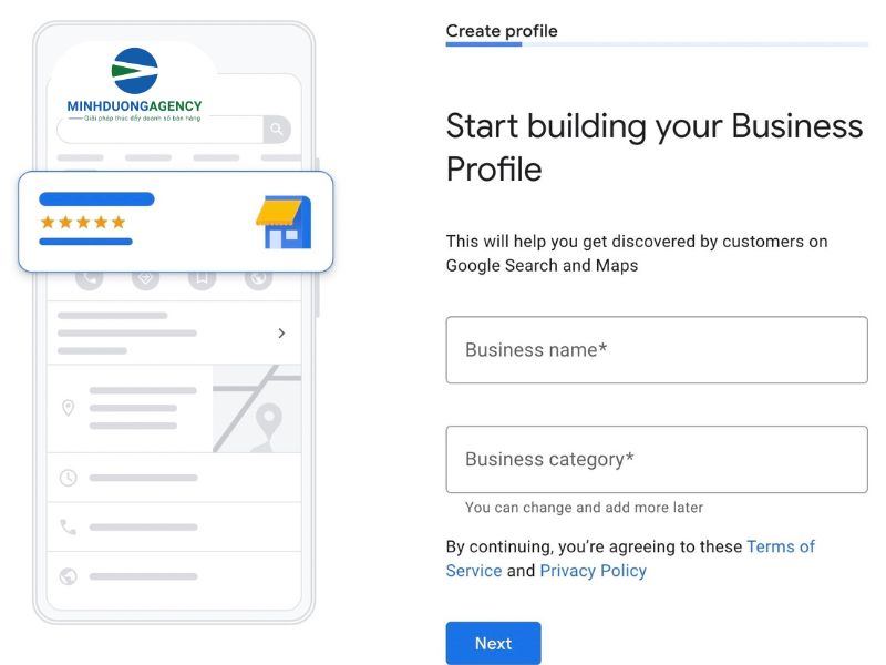Tạo Google Business Profile